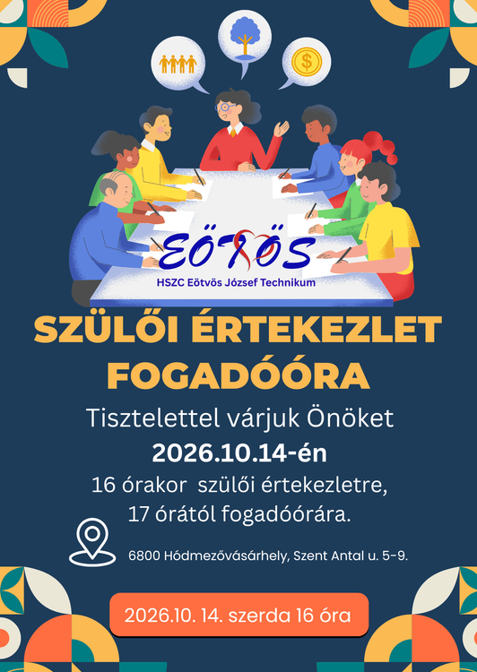 Szülői értekezlet és fogadóóra