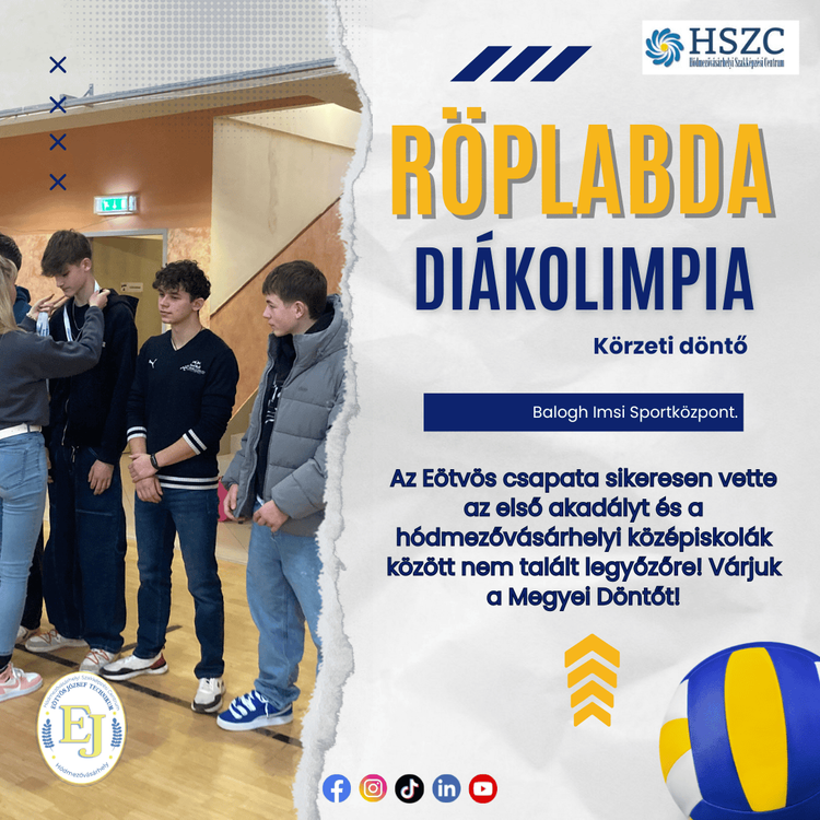 Röplabda Diákolimpia Körzeti győztes az Eötvös