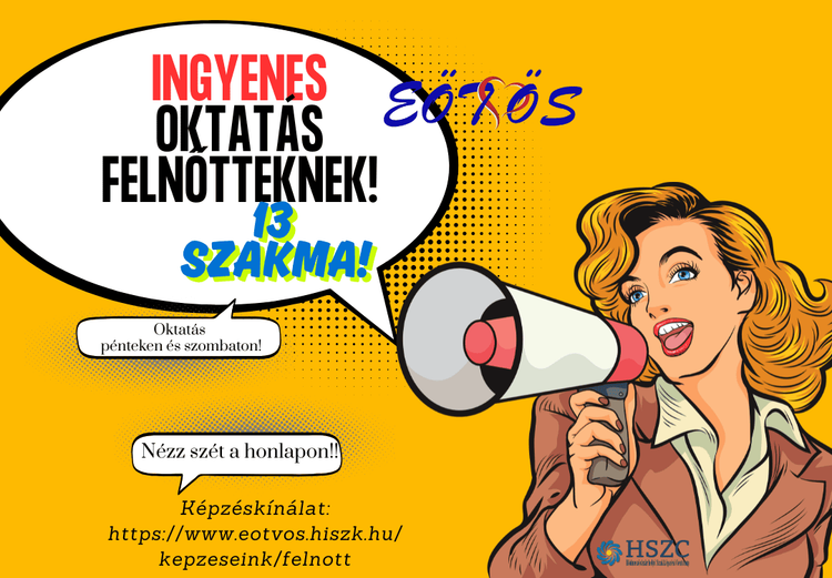 Felnőttek ingyenes szakmai oktatása