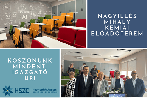 Nagyillés Mihály kémiai előadóterem ünnepélyes átadása